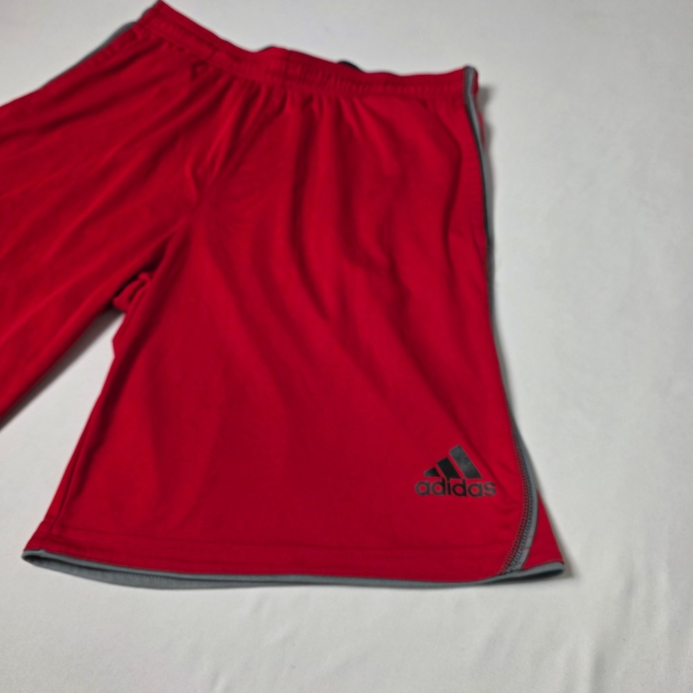 Adidas Basketball Shorts Mens Large Red Climalite Athletic Gym Training Piping - Picture 2 of 12